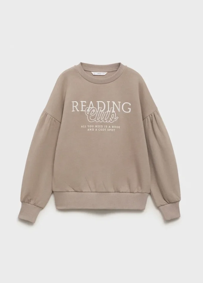 Sweat-shirt en coton brodé