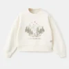 Sweat-shirt en coton brodé