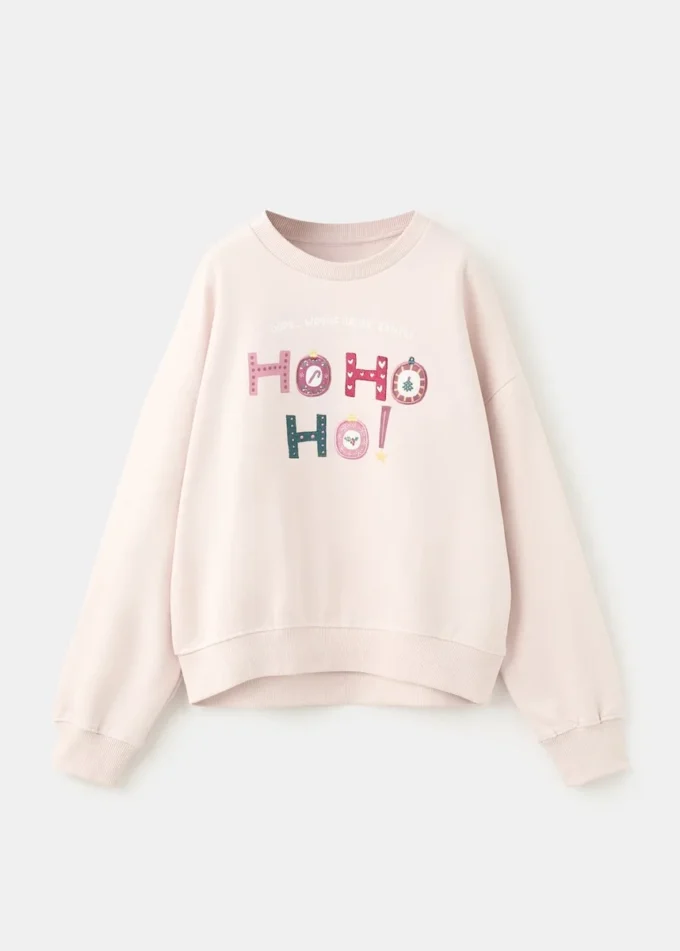 Sweat-shirt en coton brodé