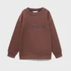 Sweat-shirt en coton brodé