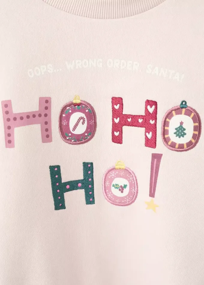 Sweat-shirt en coton brodé