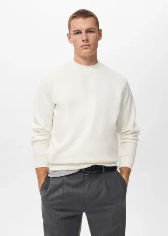 Sweat-shirt en coton coupe classique