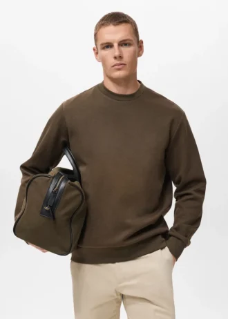 Sweat-shirt en coton coupe classique