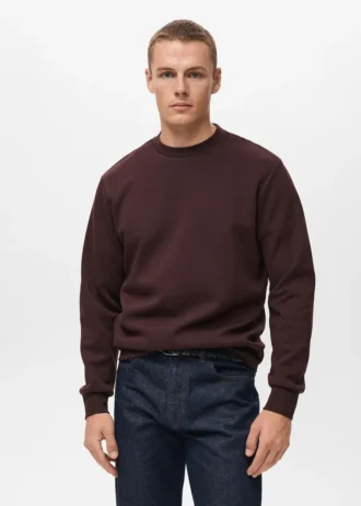 Sweat-shirt en coton coupe classique