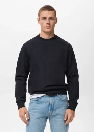 Sweat-shirt en coton coupe classique