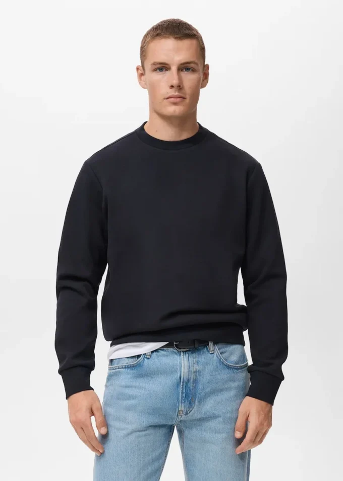 Sweat-shirt en coton coupe classique Sweat-shirt en coton coupe classique