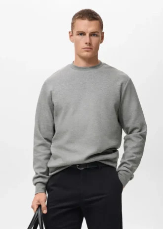 Sweat-shirt en coton coupe classique