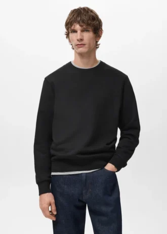 Sweat-shirt en coton coupe classique