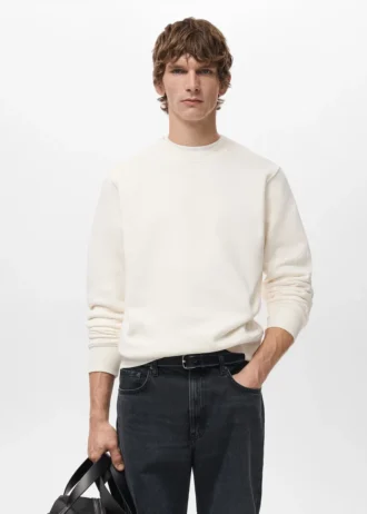 Sweat-shirt en coton coupe classique