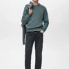 Sweat-shirt en coton coupe classique
