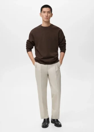 Sweat-shirt en coton coupe classique