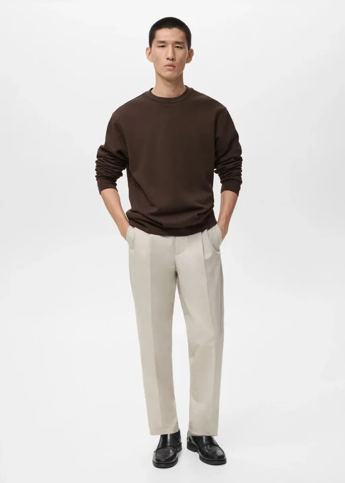 Sweat-shirt en coton coupe classique Sweat-shirt en coton coupe classique