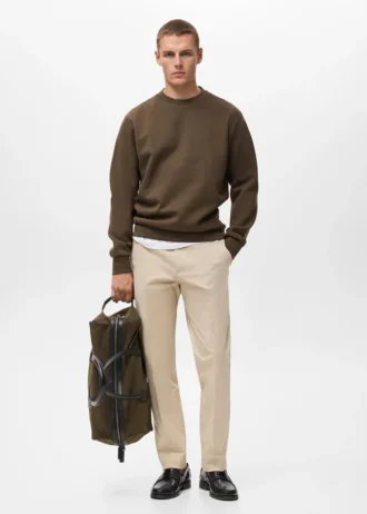 Sweat-shirt en coton coupe classique