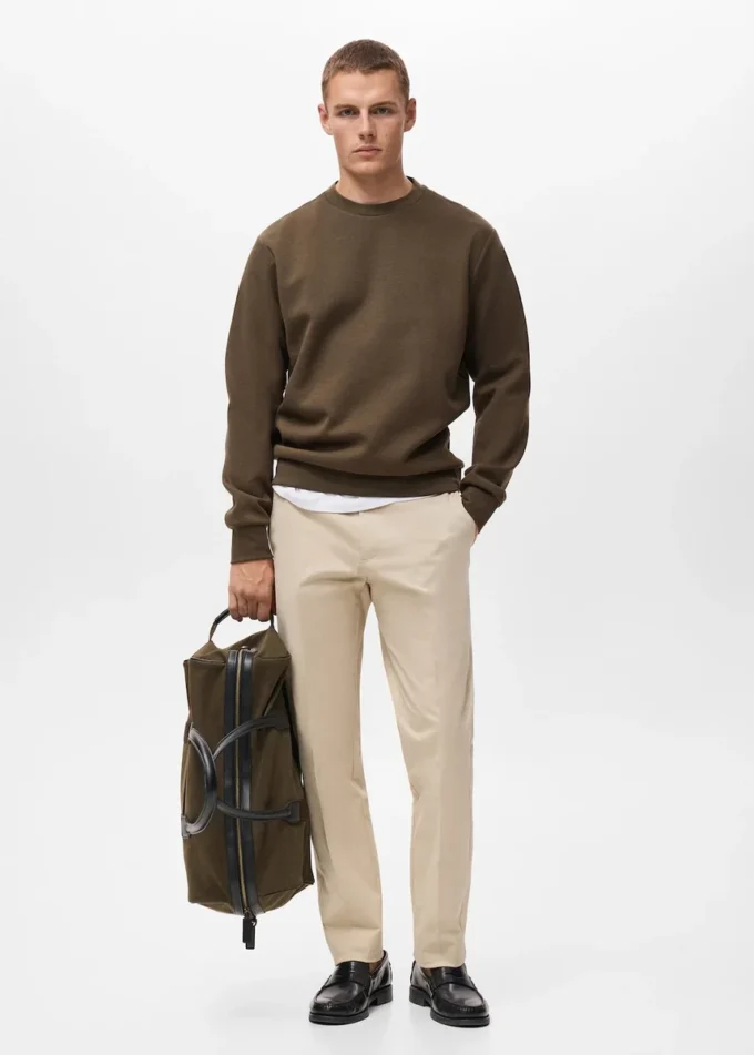 Sweat-shirt en coton coupe classique Sweat-shirt en coton coupe classique