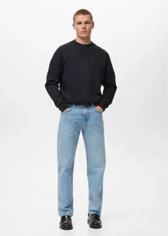 Sweat-shirt en coton coupe classique