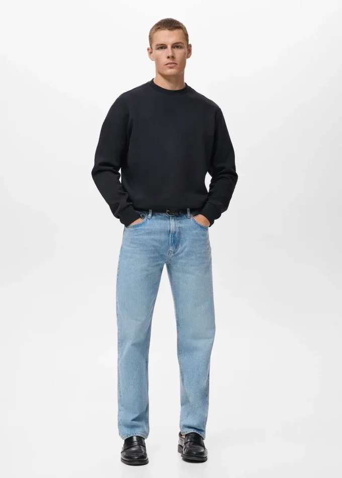 Sweat-shirt en coton coupe classique Sweat-shirt en coton coupe classique