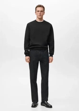 Sweat-shirt en coton coupe classique
