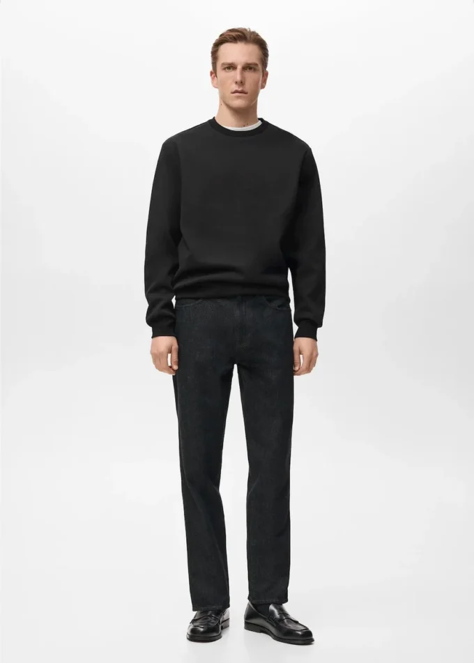 Sweat-shirt en coton coupe classique Sweat-shirt en coton coupe classique