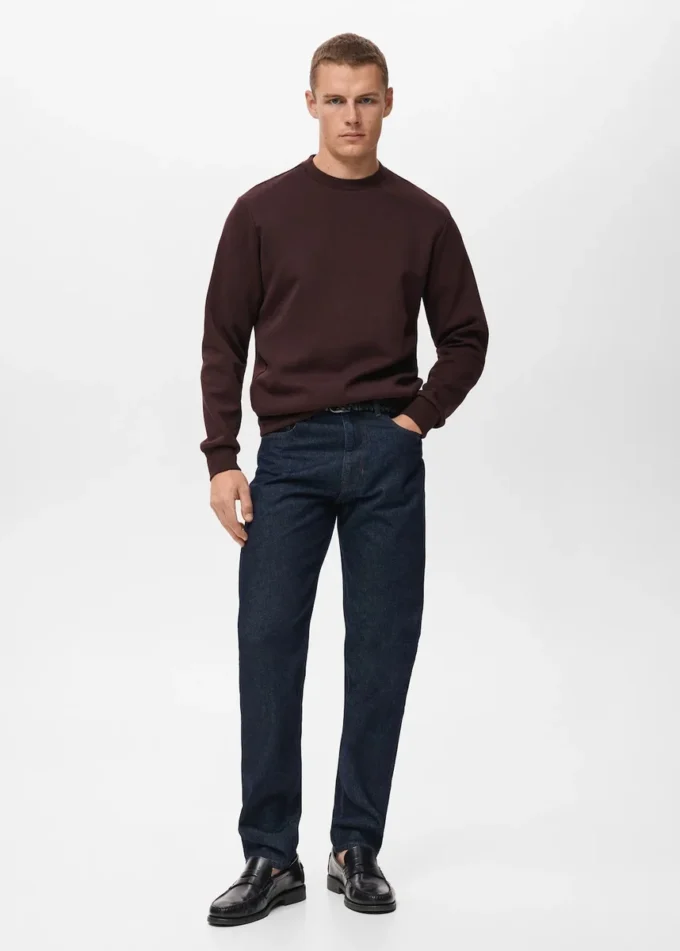Sweat-shirt en coton coupe classique Sweat-shirt en coton coupe classique
