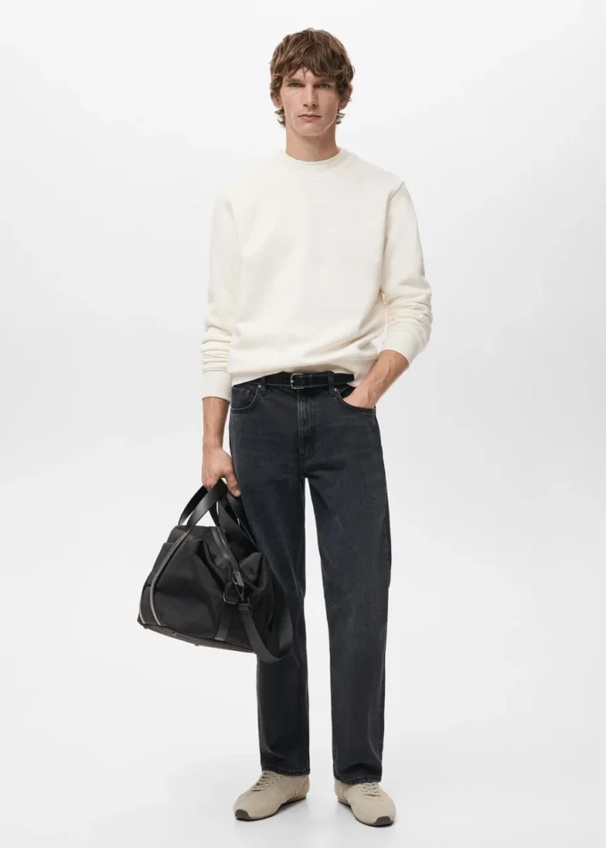 Sweat-shirt en coton coupe classique Sweat-shirt en coton coupe classique
