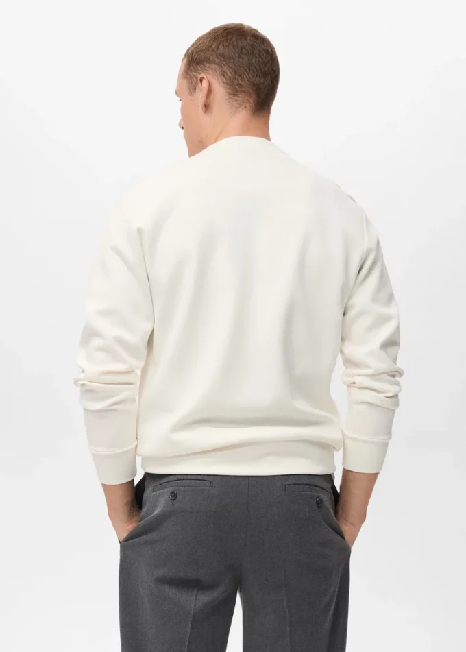Sweat-shirt en coton coupe classique Sweat-shirt en coton coupe classique