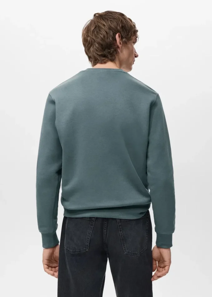 Sweat-shirt en coton coupe classique