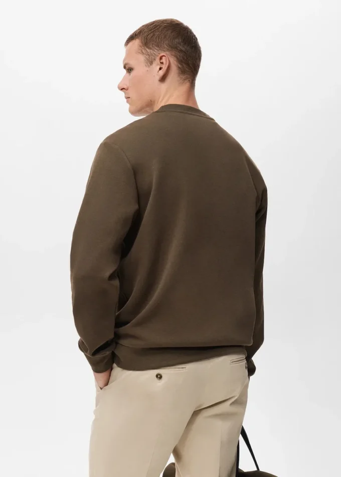 Sweat-shirt en coton coupe classique Sweat-shirt en coton coupe classique