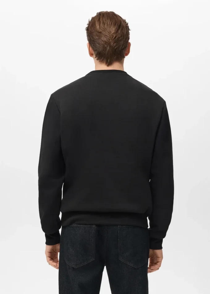 Sweat-shirt en coton coupe classique Sweat-shirt en coton coupe classique