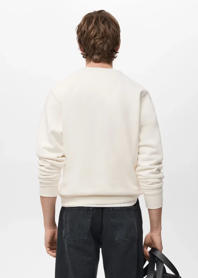 Sweat-shirt en coton coupe classique Sweat-shirt en coton coupe classique