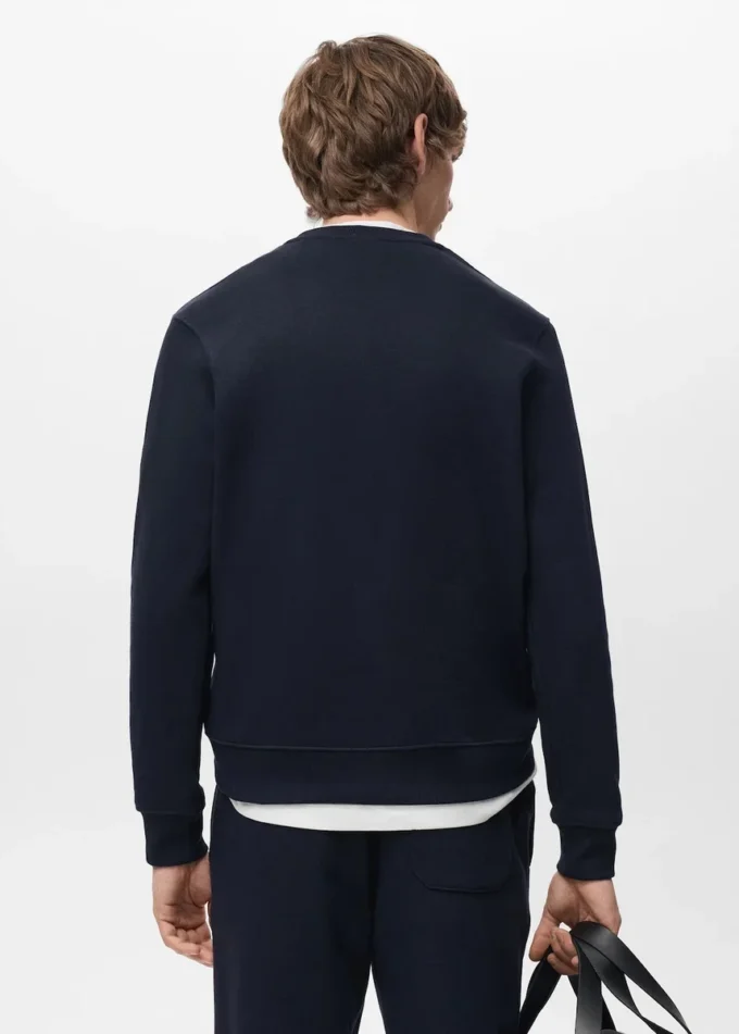 Sweat-shirt en coton coupe classique