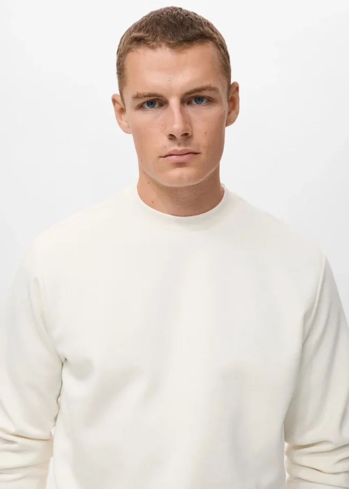 Sweat-shirt en coton coupe classique Sweat-shirt en coton coupe classique