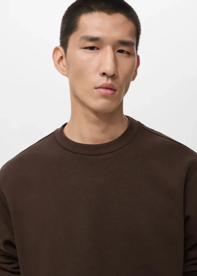 Sweat-shirt en coton coupe classique Sweat-shirt en coton coupe classique