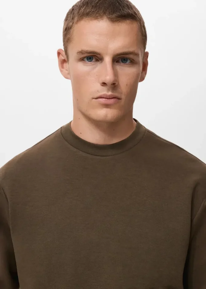 Sweat-shirt en coton coupe classique Sweat-shirt en coton coupe classique