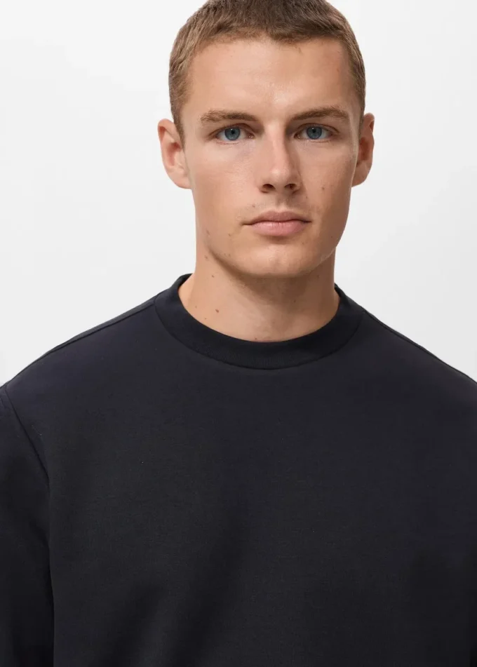 Sweat-shirt en coton coupe classique Sweat-shirt en coton coupe classique