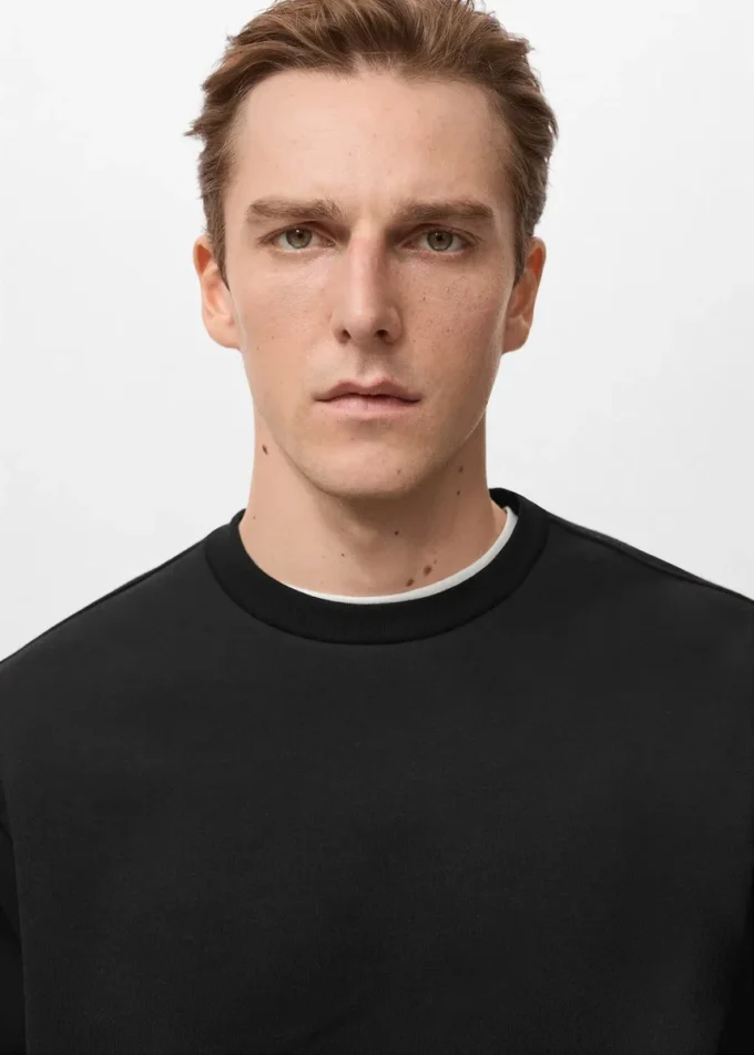 Sweat-shirt en coton coupe classique Sweat-shirt en coton coupe classique