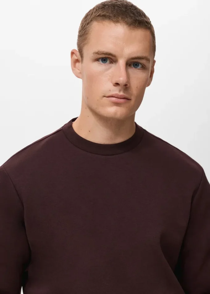 Sweat-shirt en coton coupe classique Sweat-shirt en coton coupe classique