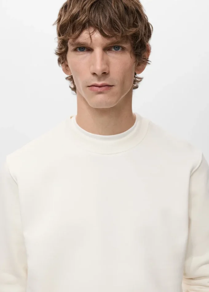 Sweat-shirt en coton coupe classique Sweat-shirt en coton coupe classique