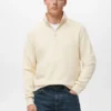 Sweat-shirt en coton coupe classique avec fermeture éclair