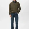 Sweat-shirt en coton coupe classique avec fermeture éclair