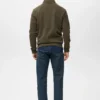 Sweat-shirt en coton coupe classique avec fermeture éclair