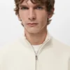 Sweat-shirt en coton coupe classique avec fermeture éclair