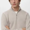 Sweat-shirt en coton coupe classique avec fermeture éclair