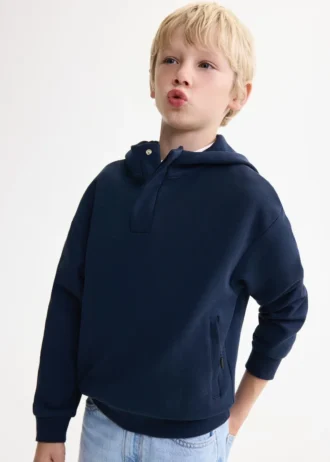 Sweat-shirt en coton entrelacé