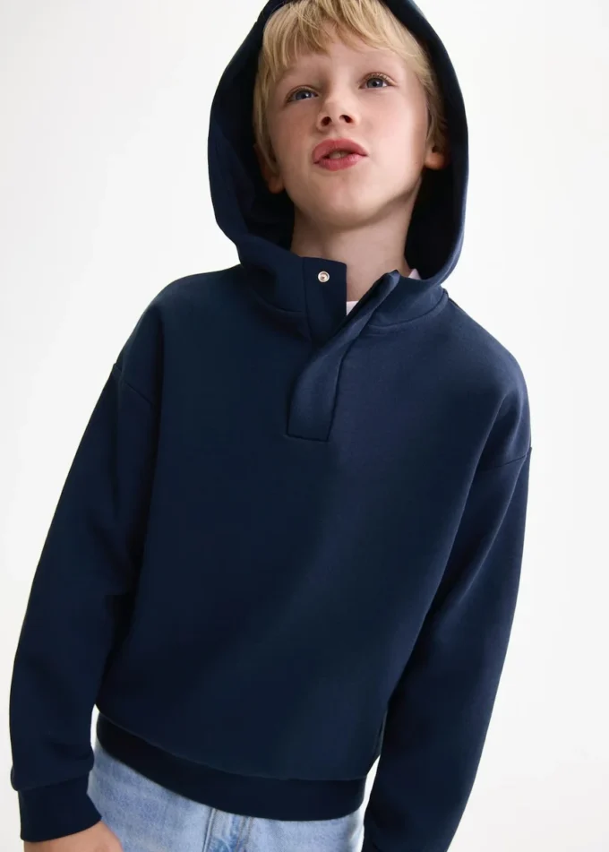 Sweat-shirt en coton entrelacé