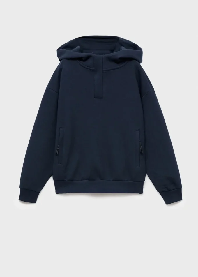 Sweat-shirt en coton entrelacé