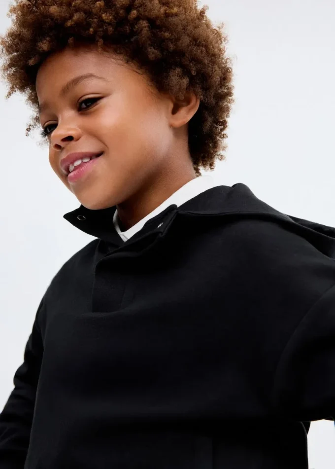Sweat-shirt en coton entrelacé