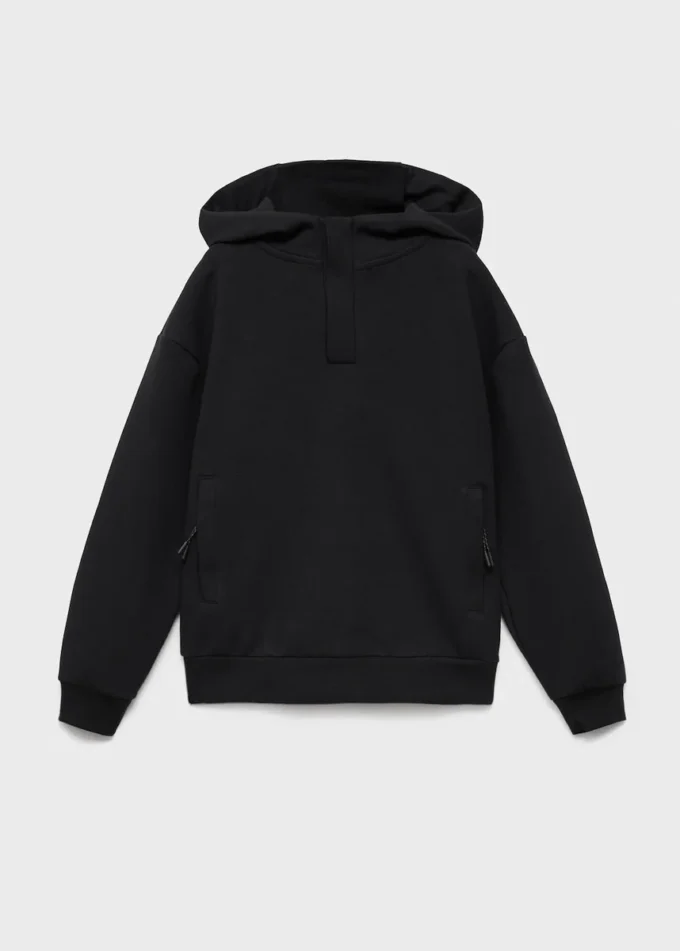 Sweat-shirt en coton entrelacé