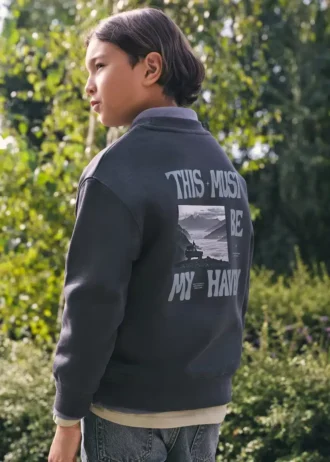 Sweat-shirt en coton imprimé