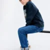 Sweat-shirt en coton imprimé