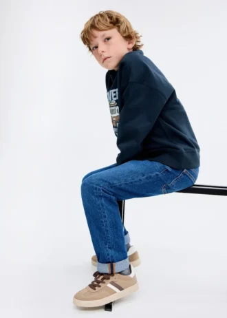 Sweat-shirt en coton imprimé